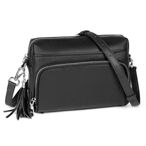 BEFEN Chic Genuine Leather Women's Small Crossbody Bag with Built-in RFID Blocking Wallet tiktokshopspringglowup