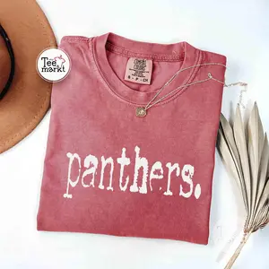 [Sale up to 30%] + [FREE SHIP] Comfort Colors Panthers T-shirt, Panthers Mascot Shirt, Vintage Football Shirt, Tailgate Shirt, School Spirit Tee