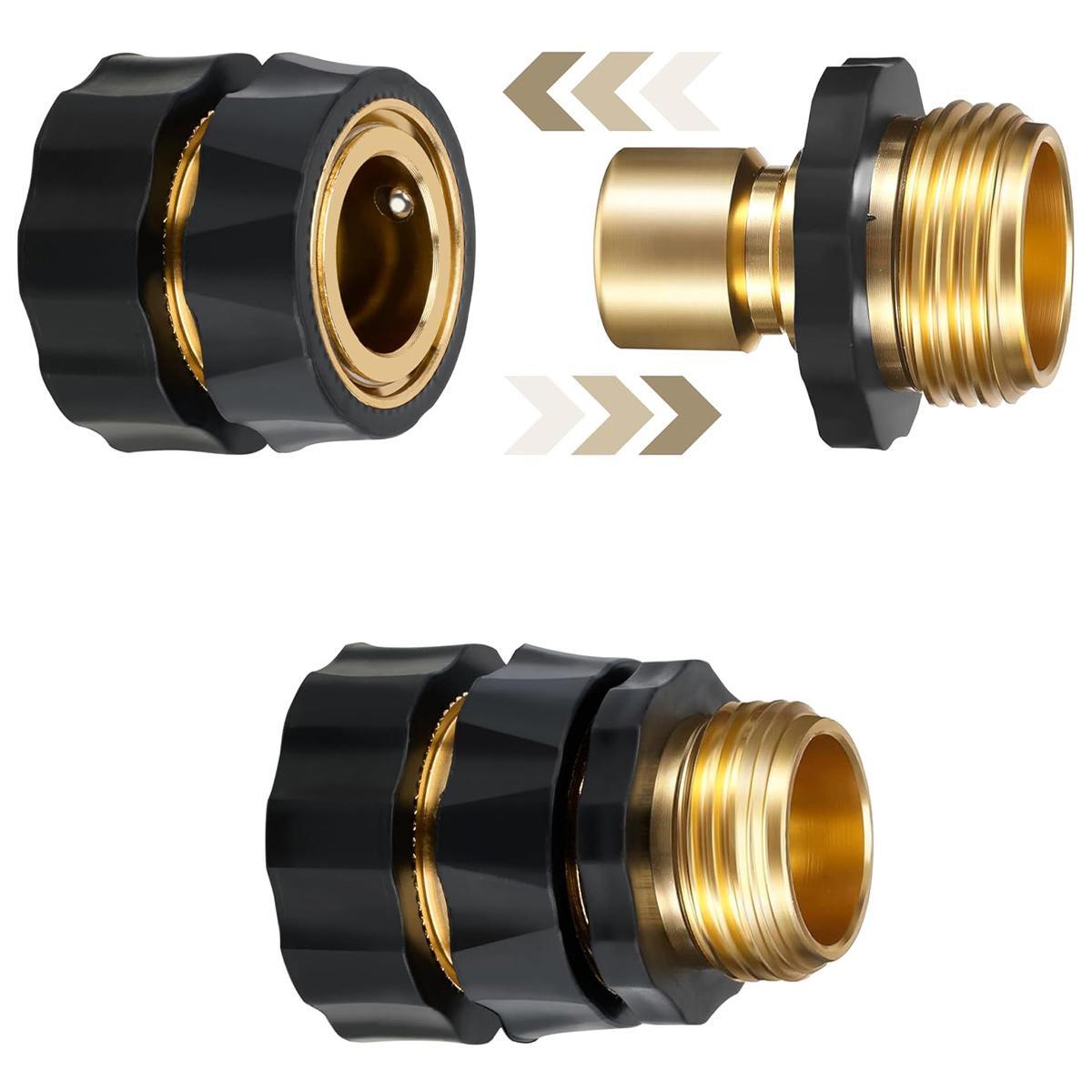 Garden Hose Quick Connector,Male and Female Garden Hose Fitting Quick Connector Rubber Washers Leak Proof Durable Aluminum 6 Set Quick Connect Hose Fittings for Garden Hose Quick Connector with Gasket,3/4 Inch Attachment Quick#MothersDayGift #GiftsForHer