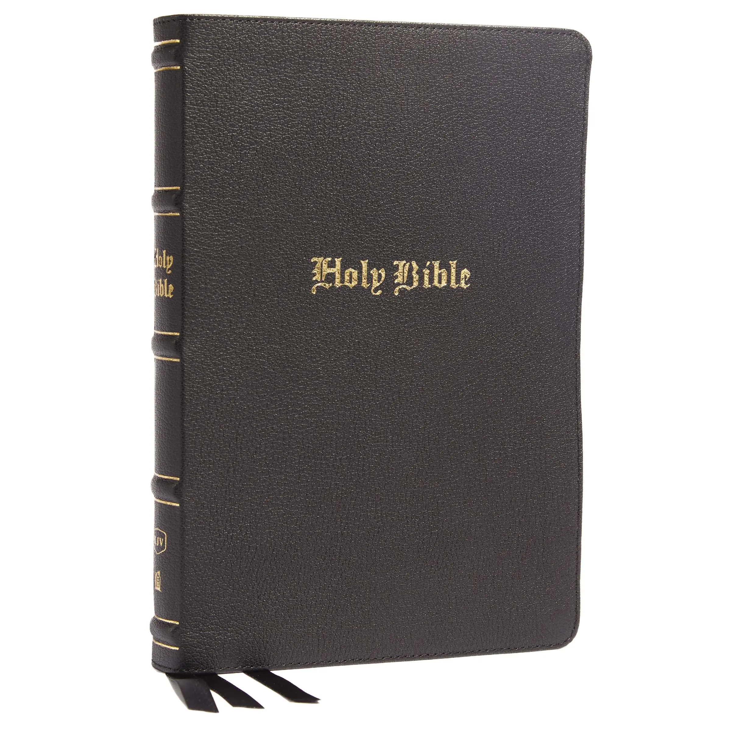 KJV Holy Bible, Large Print Thinline  Black Genuine Leather, Red Letter, Comfort Print: King James Version: Holy Bible, King James Version by Thomas Nelson [Leatherbound Book]