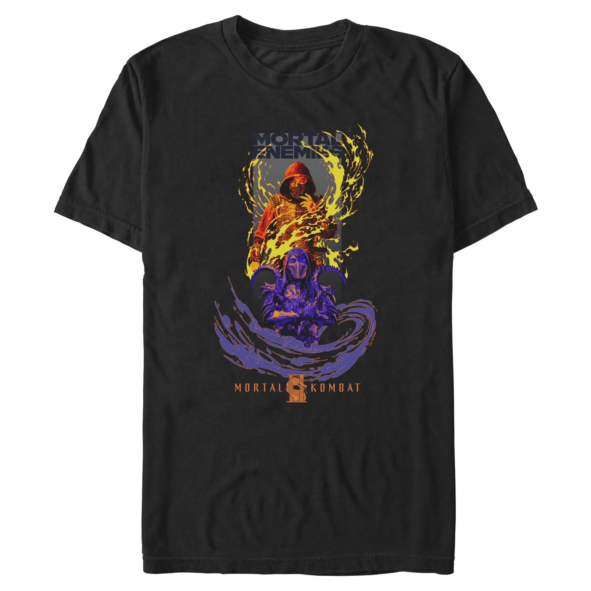 Mens Mortal Kombat II Scorpion and Noob Saibot Enemies T Shirt