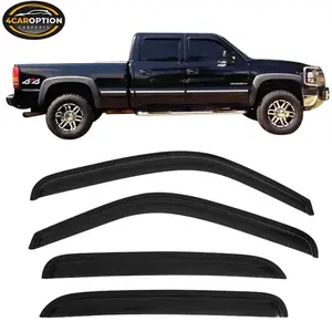 Fits 01-06 Chevy Silverado GMC Sierra Crew Cab Window Visors Rain Sun Guard Vent