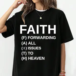 Women Faith Round Neck Graphic T Shirts Cute Funny Tops
