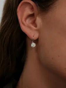 BOYA 18K White Gold Plating S925 Sterling Silver Moissanite 1ct Earrings DVVS1 GRA certified for Men and Women Perfect Wedding Anniversary Gift for her