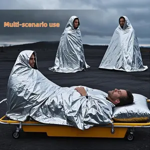 Durable Insulated Emergency Blanket, 210cm X 160cm Lightweight Portable Space-Saving, Premium Aluminum Foil for Extreme Weather Hiking Camping Travel