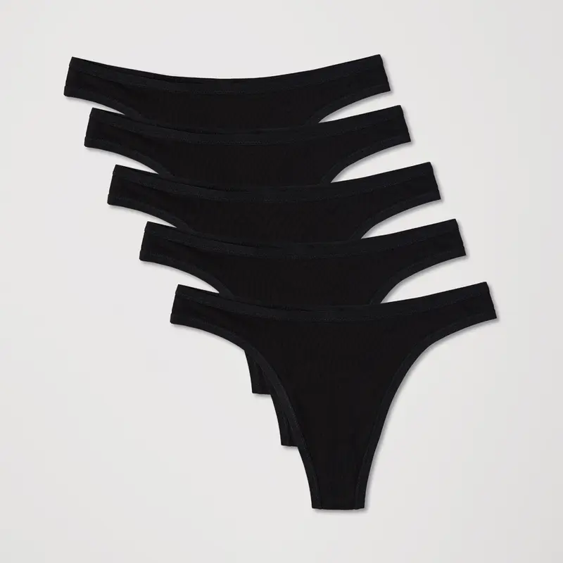 Women's Organic Everyday Classic Fit Thong 5-Pack