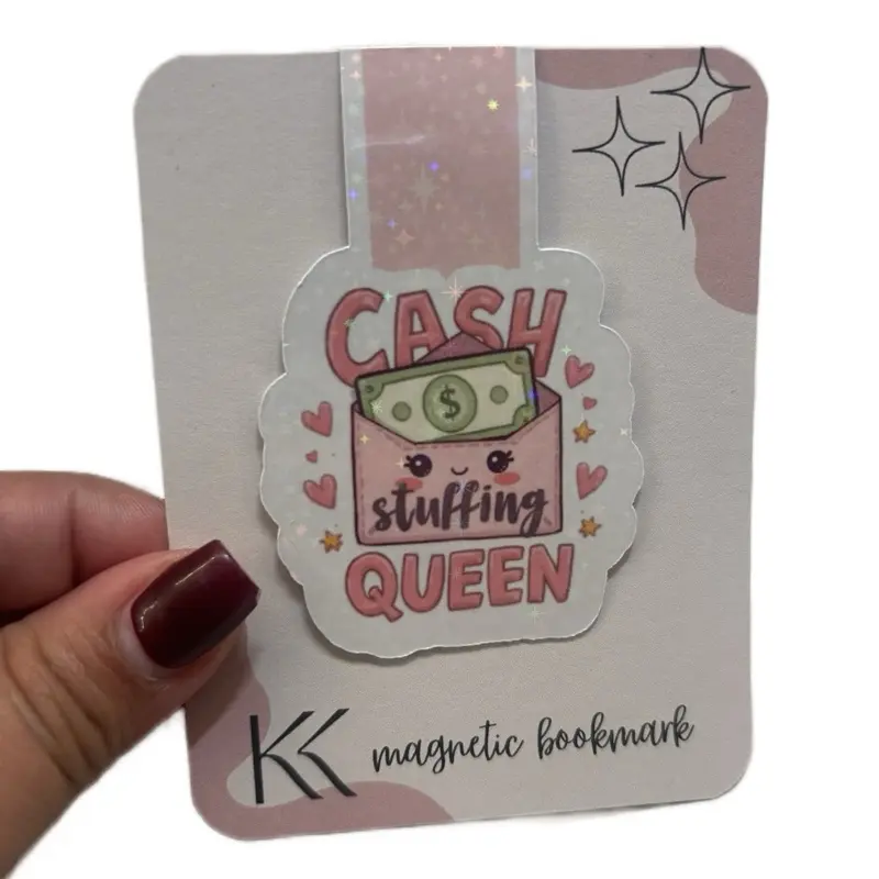 Handmade Holographic Magnetic Bookmark for Books & Binders - Strong Hold Photo Paper Accessory for Readers