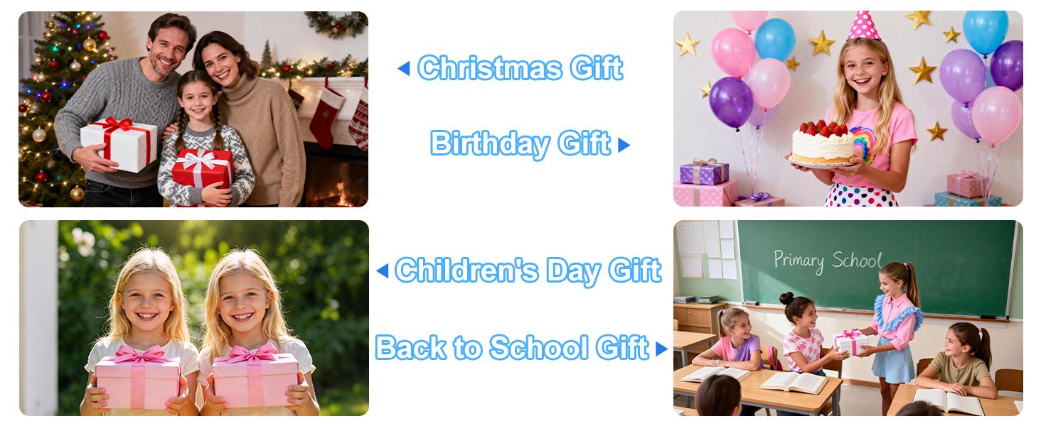 2026 Newest Smart Watch For Kids, 16 Built-in Games, No APP/Phone Needed,Full Touchscreen, Educational Game Watch forkids, Waterproof, Pedometer Sleep Tracker, Sport Modes Alarm GiftFor Girls Boys Age Blue