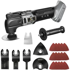 Oscillating Tool Compatible with 20v Battery, 21000 OPM Max Brushless-Motor Tool with Auxiliary Handle, Oscillating Multi-Tool for Scraping, Sanding,Cutting Wood(Not Battery)