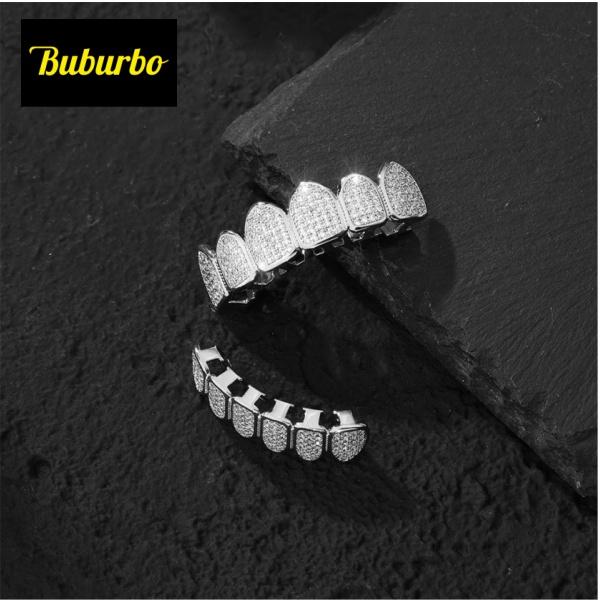 【2026 TREND ALERT】Artisan-crafted Hip Hop Cubic Zirconia Teeth Grills | Punk Artistic Accessory Set | For Rappers & Cosplayers