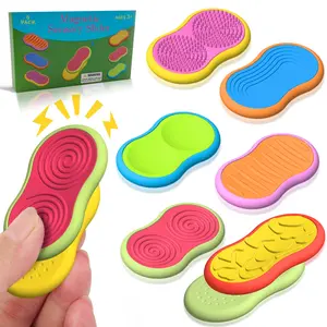 Children Sensory Stress Relief Fidget Magnetic Toy Set, 6-Piece Color Box, Silicone Magnetic Sliding Blocks, Autism Adhd Anxiety Relief, Office Desk Gift, Stress Relief Fidgeting