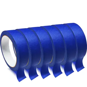 6 Rolls Masking Tape, Blue Tapes, Painters Tape, Artist Painter's Painting Paper Tape for Multi-Purpose Wall Paint, DIY Crafts &Arts Scrapbooking, Decoration, Labeling, Edge Finishing, 0.94Inchx22Yard