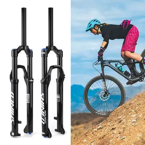 BOLANY Mountain Bike Air Suspension Fork - Aluminum Alloy 1.6kg Lightweight 120mm Travel 9x100mm QR
