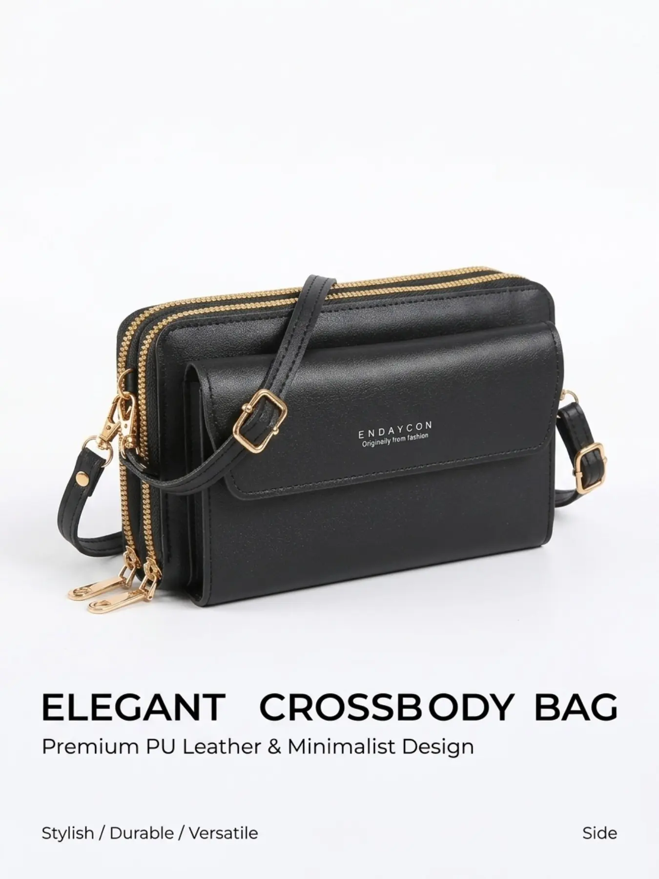 Women's Crossbody Bag, Large Capacity Multifunctional Shoulder Bag, Summer Fashion Korean Style, Dual Layer Wallet Design, New Arrival, Pu Leather Crossbody, Fashionable Bags
