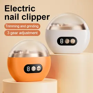 Smart electric nail clipper integrates trimming and polishing. USB rechargeable with light & safety protection. Easily shape and brighten nails, ideal for daily nail care at home.