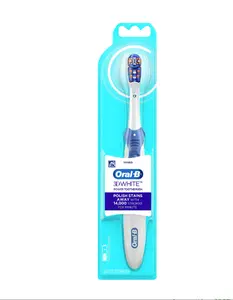 Oral-B 3D White Battery Toothbrush, 1 Count, Colors May Vary, for Adults and Children 3+