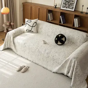 Soft Plush Sofa Cover, Sofa Slipcover, Slipcovers for Couches and Sofas, Skin-Friendly and Non-Irritating, Cozy and Warm, Ideal for Fall and Winter, Comfortable Year-Round Use, Dustproof Sofa Cover