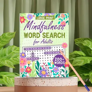 Adult Large Font Mindfulness Word Search Book 2026 Edition, 200+ Relaxing Theme Word Puzzles, Psychological Stimulation Coloring Activities, Activity Books
