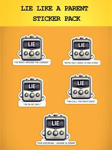 Lie Detector Stickers with Little Lies from the Black Culture Vinyl Waterproof Sticker Pack Includes 5 Designs Perfect for Journals Laptops Therapy Binders & Group Chats