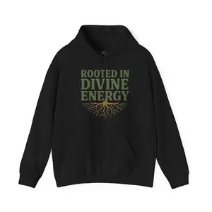 Rooted in Divine Energy Hoodie | Spiritual Tree Roots Design