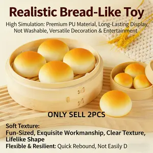 Simulation Steamer Baozi Squishy Toy, Office Stress Relief, Soft Fufu PU Material, Ultra-Quiet, Fun and Relaxing, Stress Relief Fidget, Model 94955
