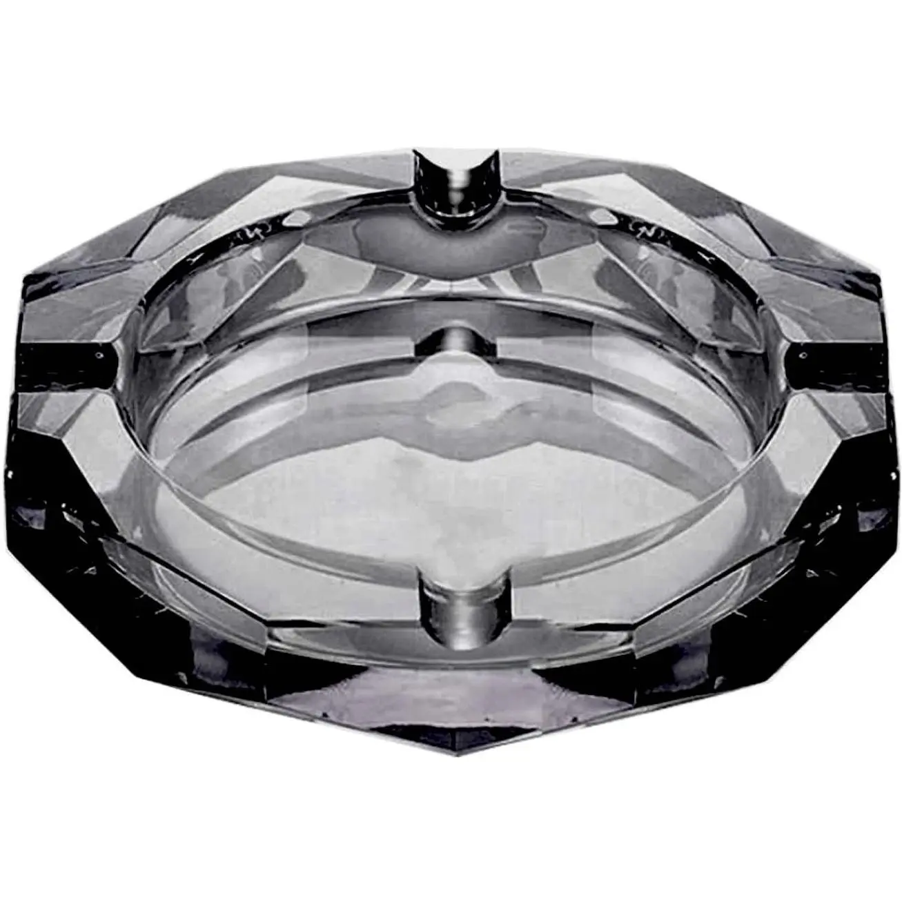 Crystal Glass Ashtray, Octagon Ash tray Cigar Cigarettes Ashtray Holder Office Home Desktop Tabletop Decoration,Crystal