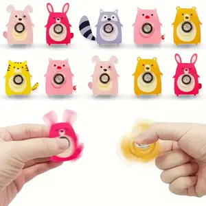 10 Pack Cute Animal Fidget Spinners for Kids, Durable Plastic Fidget Toys, Multicolor Spinners, Birthday Party Favors, Classroom Prizes, Sensory Gifts，Christmas /New Year/Birthday/ Valentine's Day Party Gifts
