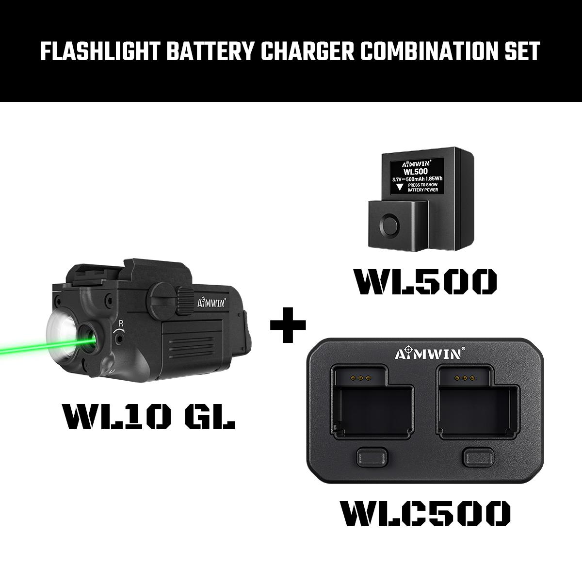 Aimwin WL10 GL & WLC500 900 Lumens All-Purpose LED Flashlight , Sup Bright Rechargeable Torch for Home, Work, Camping & Car Emergency