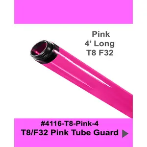4' Pink Tube Guards for F32 T8 Bulbs