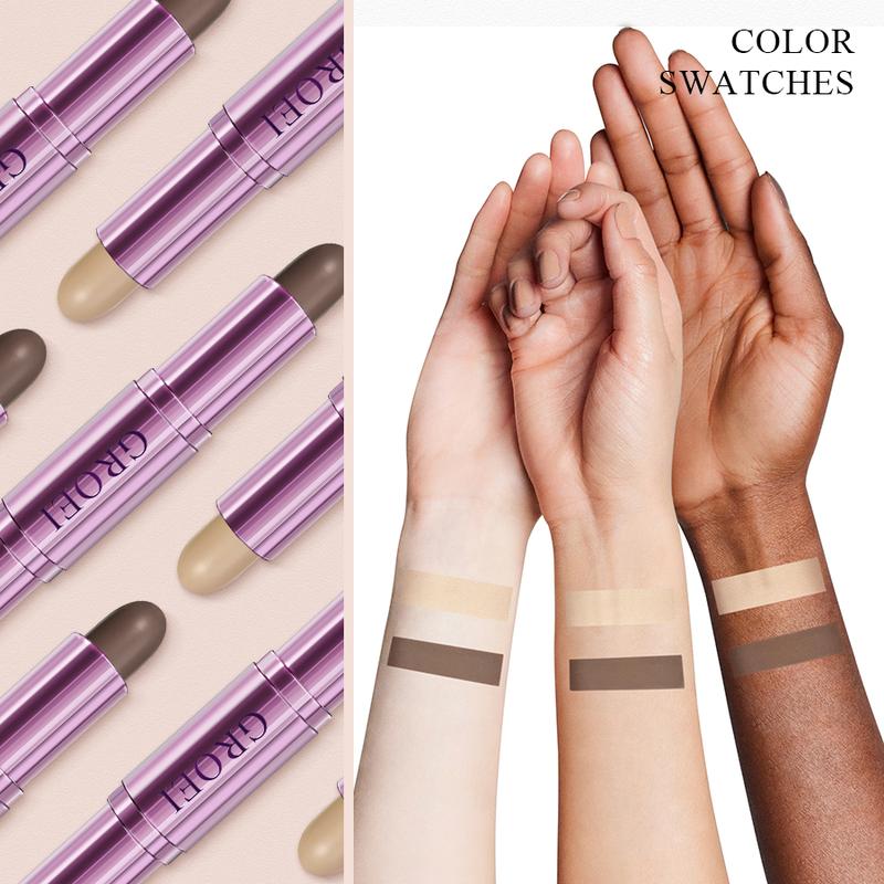 SWESTH High Highlighter Stick & Contour Duo - Dual-Ended Highlighter Liquid & Contouring Liquid for Face Shaping, Makeup, Cosmetic, Bronzer, Long-Lasting, for All Skin Tones, Multicolor, Summer Turn-up, 10g - Flawless