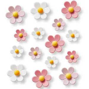 18 pcs - Cute Flower Magnet, Girl Pink Magnet for Fridge and Locker, Whiteboard, and Decoration（18 pcs - Flower-Pink
