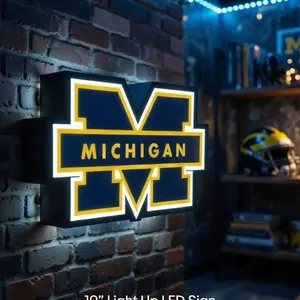 University of Michigan Light up LED Sigh - Perfect Gift for Fans or Alumni wall art