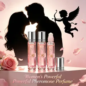 Women's Pheromone Roll-On Perfume, Infused with Exclusive Pheromone Attraction Formula, Extra Long Lasting All-Day Wear, Elegant Fruity Floral Woody, Specially Designed for Her, Make Him Irresistibly Addicted to You, Perfect Romantic Holiday Gift