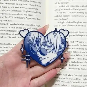 Jujutsu Kaisen Gojo Magnetic Phone Grip, Kindle Holder, MagSafe Compatible, Blue Aesthetic Vibe, High-quality Print, Removable Magnet, Gift for Readers.