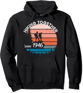 Hiking together partner since 1920 Adventure Buddies Pullover Hoodie - Rivkafia Shop 63B096YQ31F8