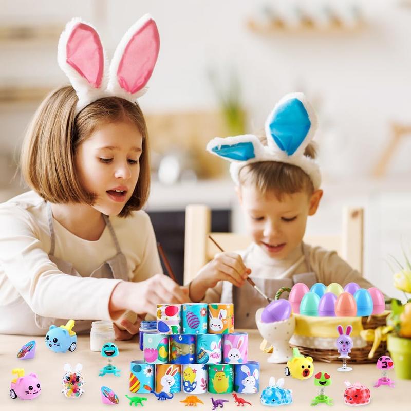 32/36/48/60 -Piece Prefilled Easter Eggs with with Toys - Ready-to-Use Easter Egg Hunt Kit for Kids, Boys & Girls - Non-Candy Party Favors