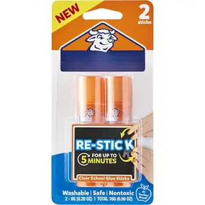 Elmer's Re-Stick School Glue Sticks, 0.28-Ounces, 2 Count