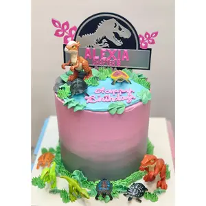 CUSTOM Dinosaur Cake Topper Birthday Decoration Name and Age 3D Printed. Boys and Girls PERSONALIZABLE