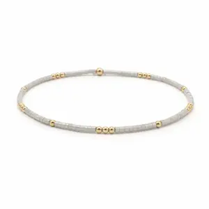 2mm Newport SILVER + Gold Filled Waterproof Bracelet