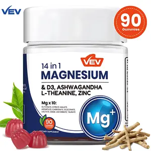 VEV 14-in-1 Magnesium Gummies – with Ashwagandha, L-Theanine, Vitamin D3 & Zinc