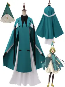 Anime Witch Hat Atelier Coco Agott Cosplay Costume Full Set Women Uniform Dress Cloak Witch Hat Halloween Role Play Outfit