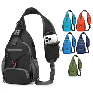 Outdoor Travel Chest Bag MultifunctionalCrossbody Large Capacity Waterproof SportsShoulder Bag Portable for Travel Multi Colored