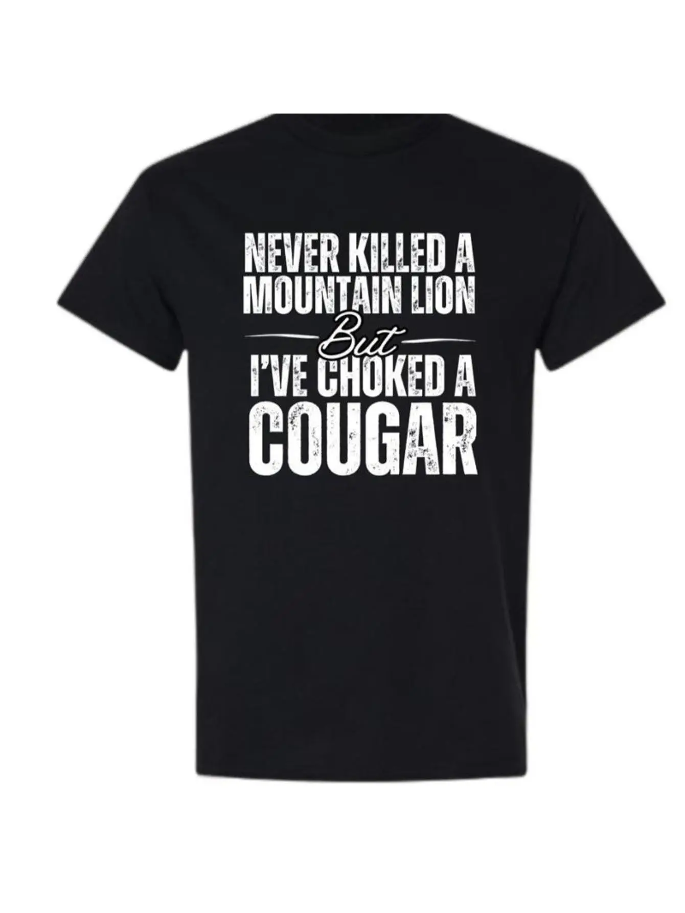 Cougar Shirt by Gildan Soft Style Tee - Bigthree Apparel - Black - white Graphic Design for Men and Women - Top, Womenswear