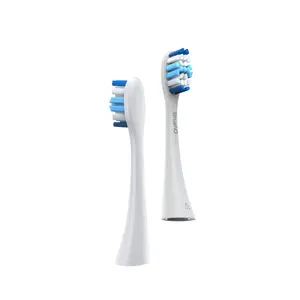 BrushO Replacement Brush Heads – 4-Pack：Ultra-Thin W-Shaped Bristles, 90% End-Rounded Tips & Food-Grade Safe Materials