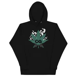 Chronic Hoodie Leaf Logo w/Smoke Green/Black