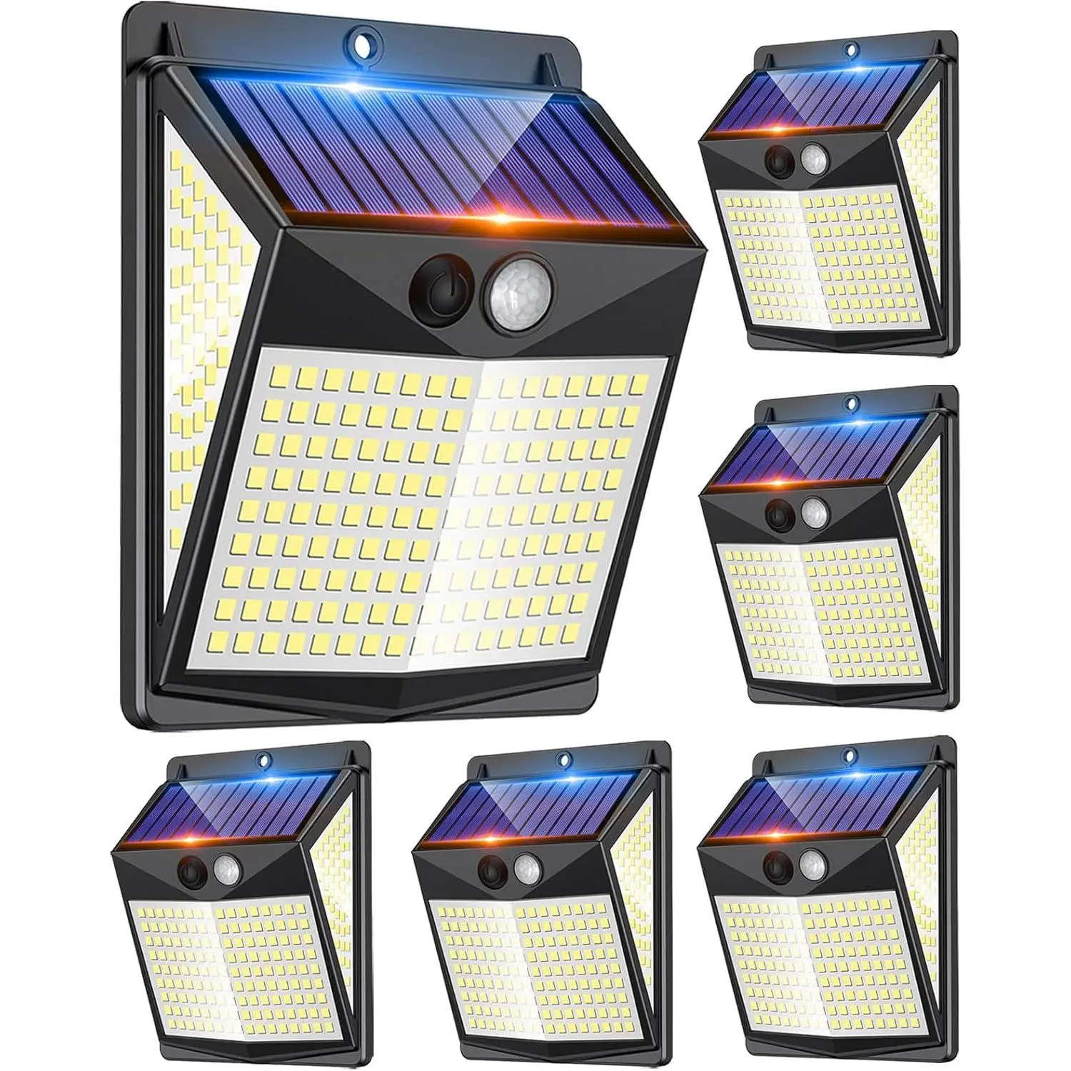 Solar Lights Outdoor Motion Sensor - Solar Motion Detector Lamps for Outside, 238 LED with 300? Angle Illumination and 3 Lighting Modes, IP65  Solar- for Garden, Patio, Yard [6 Pack]