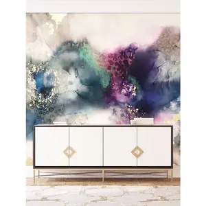Custom "Black Pearl" Oversized Wall Mural 144" wide x 132" tall