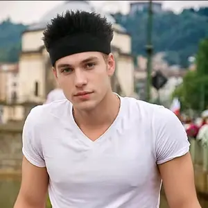 Men's Wig Knitted Hat Fashionable Hip-Hop Brimless Trendy Knitted Hat for Men's Party Cosplay Accessories Versatile Use