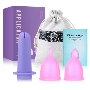 Silicone Menstrual Cup Set, Mooncup Period Aid Kit, Women's Period Products, Comfortable and Reusable, Easy to Use, Hygienic Design