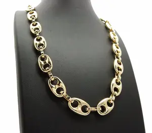 UNISEX MEN WOMEN HIP HOP STYLE RAPPER'S GOLD PLATED MARINA MARINER CHAIN 12mm 20" 24" 30" NECKLACE JEWELRY ACCESSORY